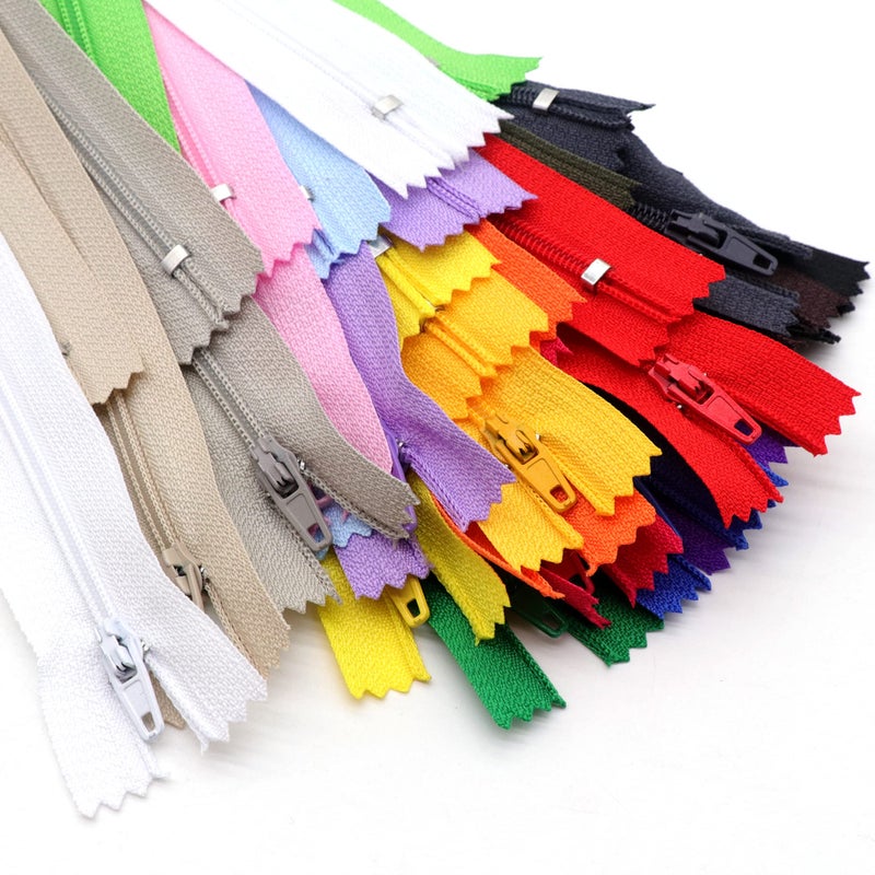 YAKA 80pcs 7 Inches 9 Inches 12 Inches 16 Inches Mixed Nylon Coil Zippers Colorful Sewing Zippers for Tailor Sewing Crafts, 20 Colors - Image 3